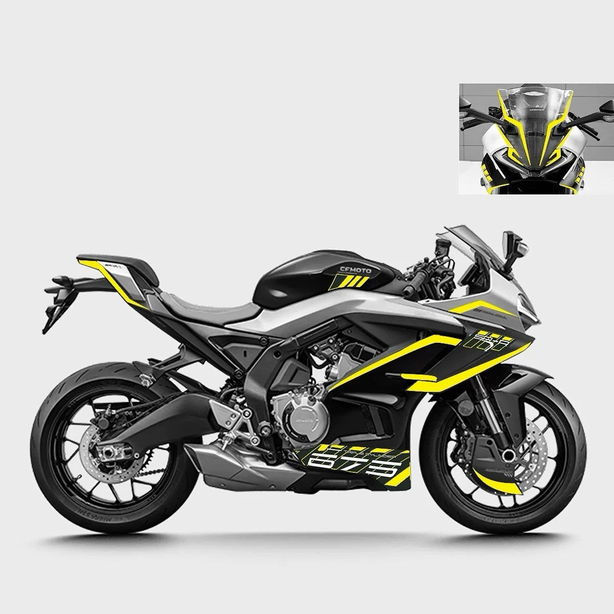 CFMOTO CF MOTO 675SR-R Sticker Graphics Kit Yellow