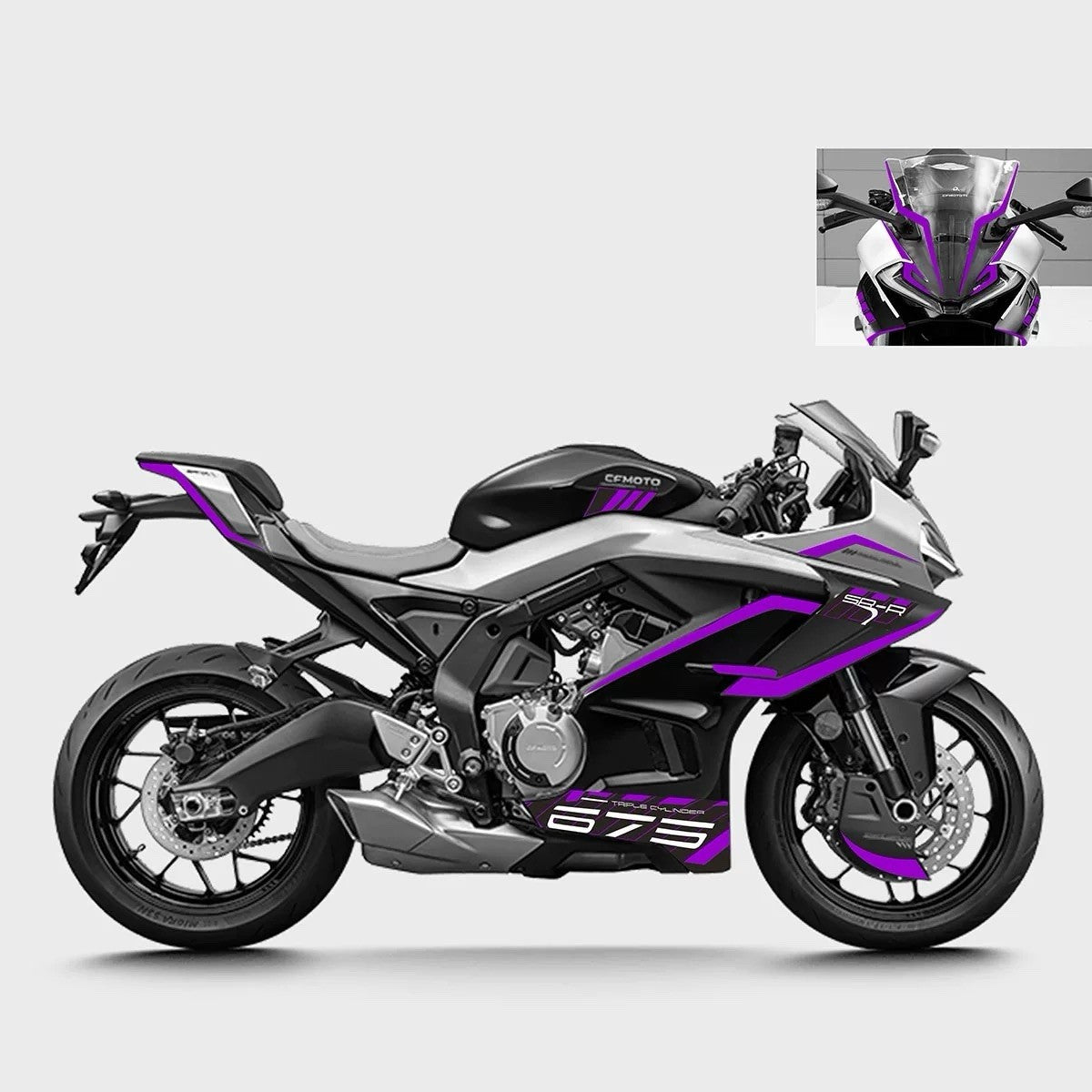 CFMOTO CF MOTO 675SR-R Sticker Graphics Kit Purple