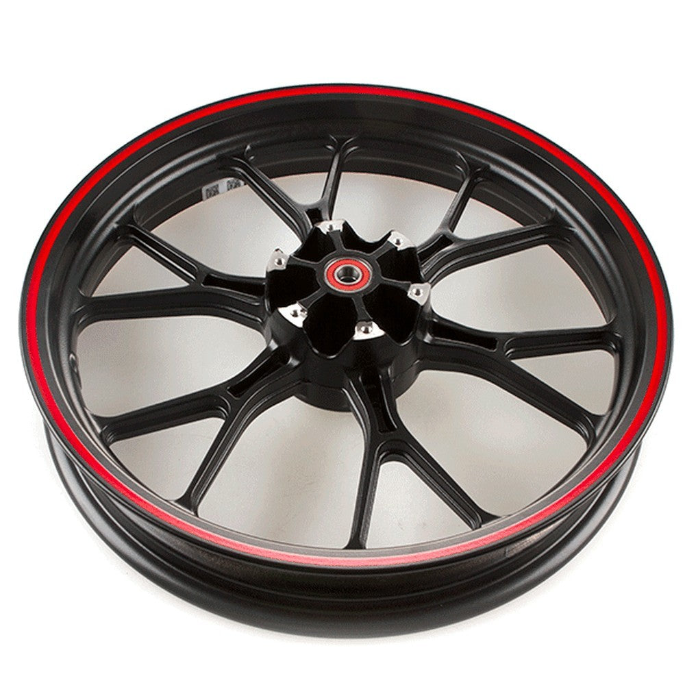 Front Wheel black/red 17 x 2.75 inch for Derbi Terra, UM125-ADV, UM125-ADT