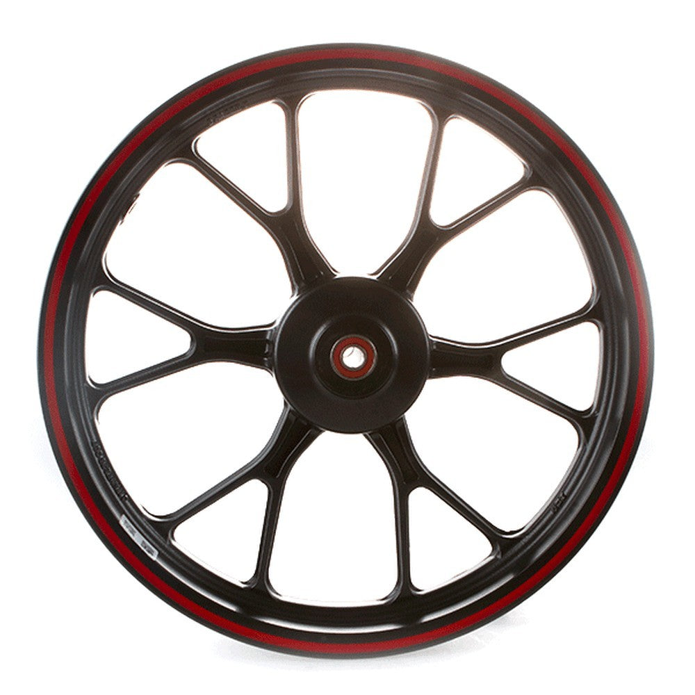 Front Wheel black/red 17 x 2.75 inch for Derbi Terra, UM125-ADV, UM125-ADT