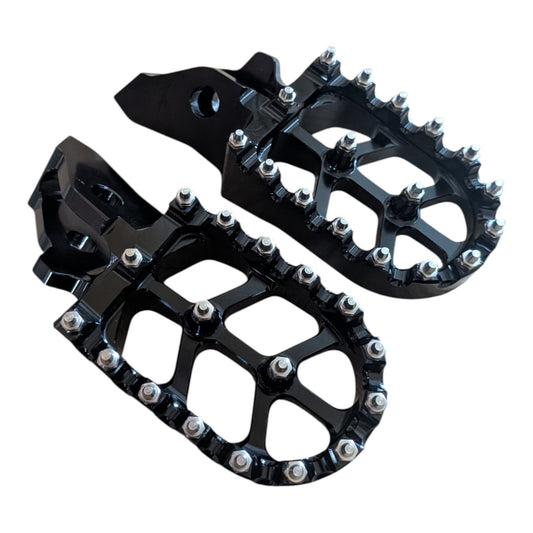 Extra Wide CNC Black Foot Pegs Footrest Pedals For Sur Ron Ultra Bee