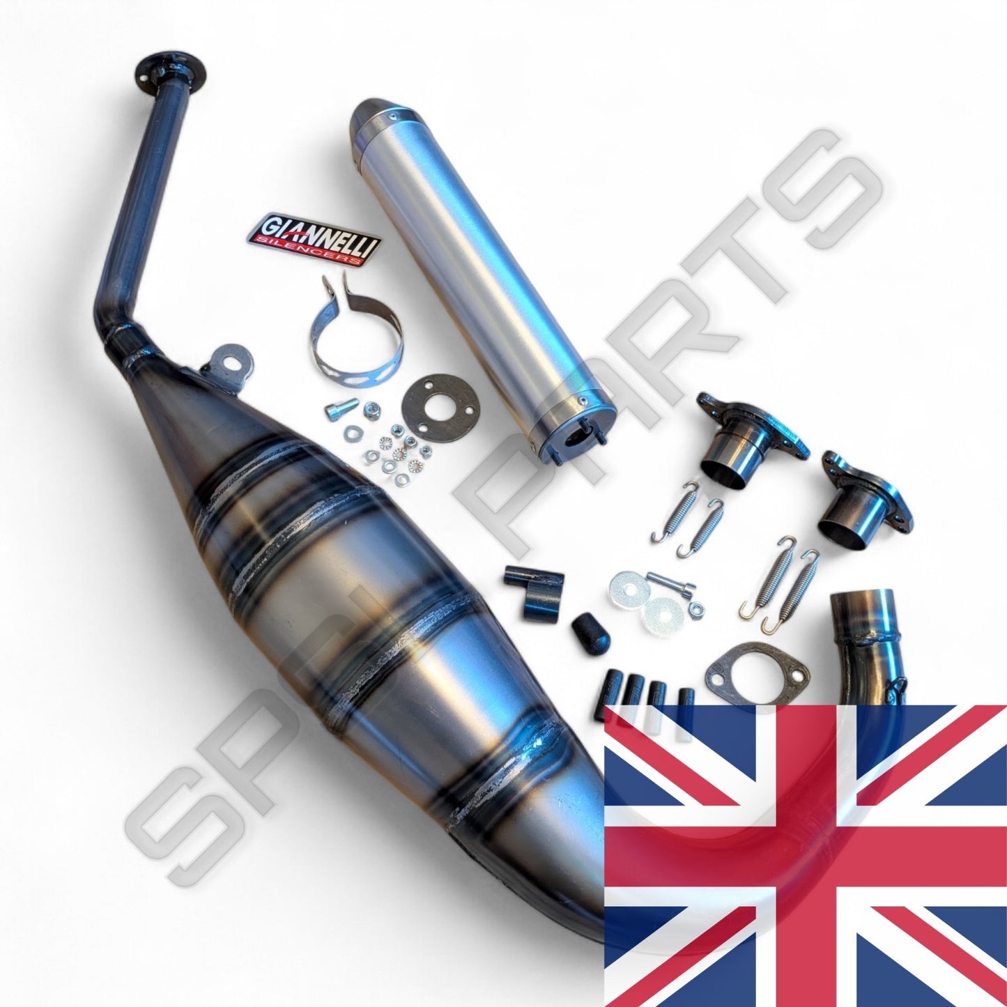 Giannelli Full Exhaust System Downpipe & Silencer For Aprilia RS 125 1994-2014 